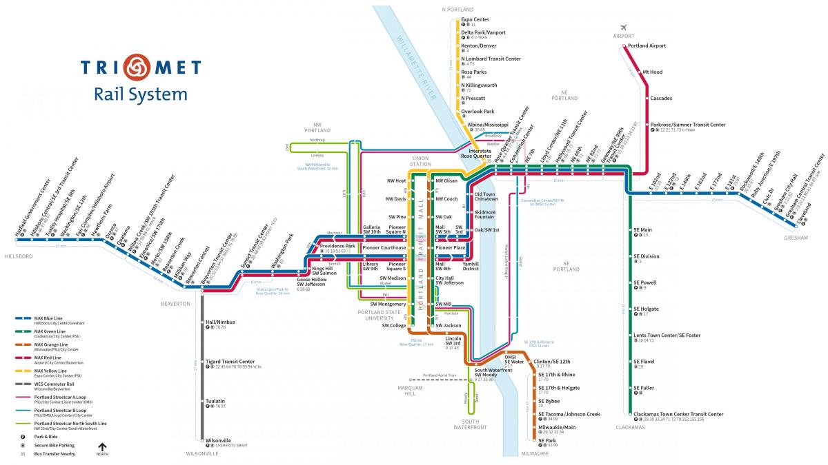 Портланд карте метро