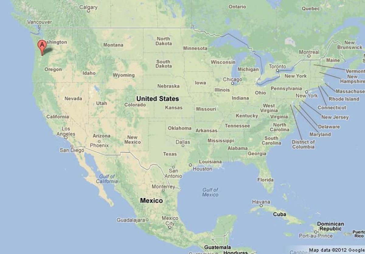 Портленд на карте США