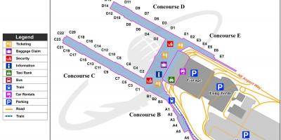 Карта Международный аэропорт Портленда