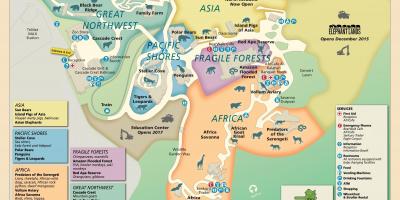 Карта зоопарка Портленда