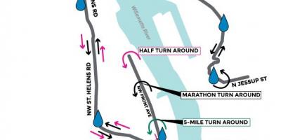 Карта Портленд марафон