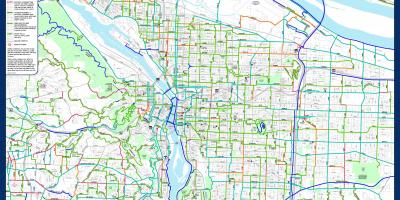 Карта Портленда велосипед